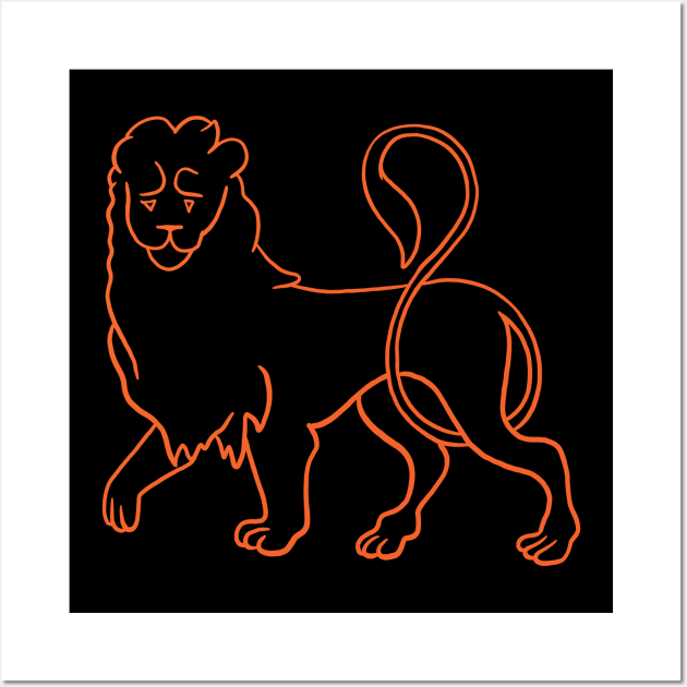 Copy of Leo Zodiac Sign - Astrological Version 1 Wall Art by isstgeschichte